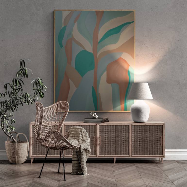 Original Modernism Abstract Painting by Filadelfa Rodriguez