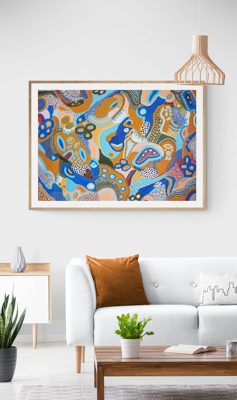 Original Abstract Painting by Filadelfa Rodriguez