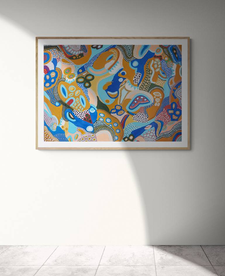 Original Abstract Painting by Filadelfa Rodriguez