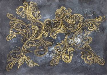 Original Baroque Abstract Mixed Media by Lucia Lukas