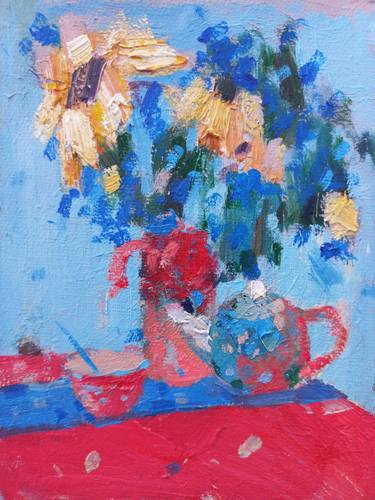 Print of Abstract Still Life Paintings by Dilshod Khudayorov