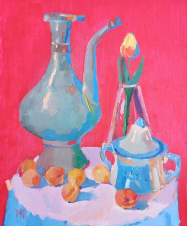 Original Fine Art Still Life Paintings by Dilshod Khudayorov