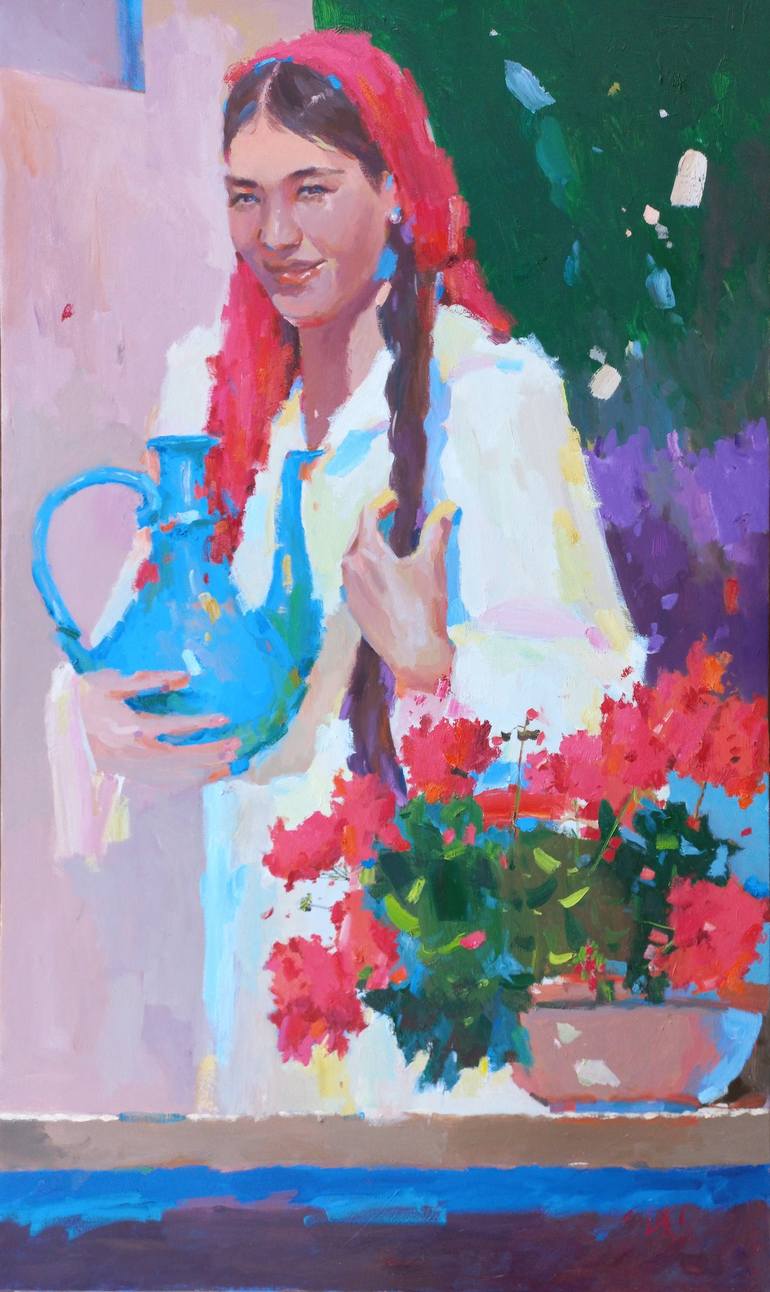 Print of Contemporary Portrait Paintings by Dilshod Khudayorov