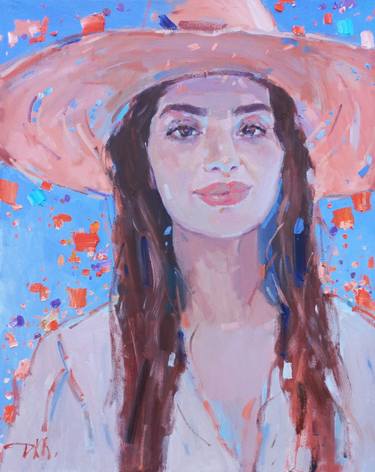 Original Abstract Portrait Paintings by Dilshod Khudayorov