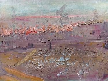 Original Abstract Expressionism Landscape Paintings by Dilshod Khudayorov