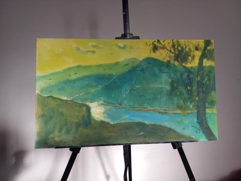 Original Abstract Landscape Painting by Dilshod Khudayorov