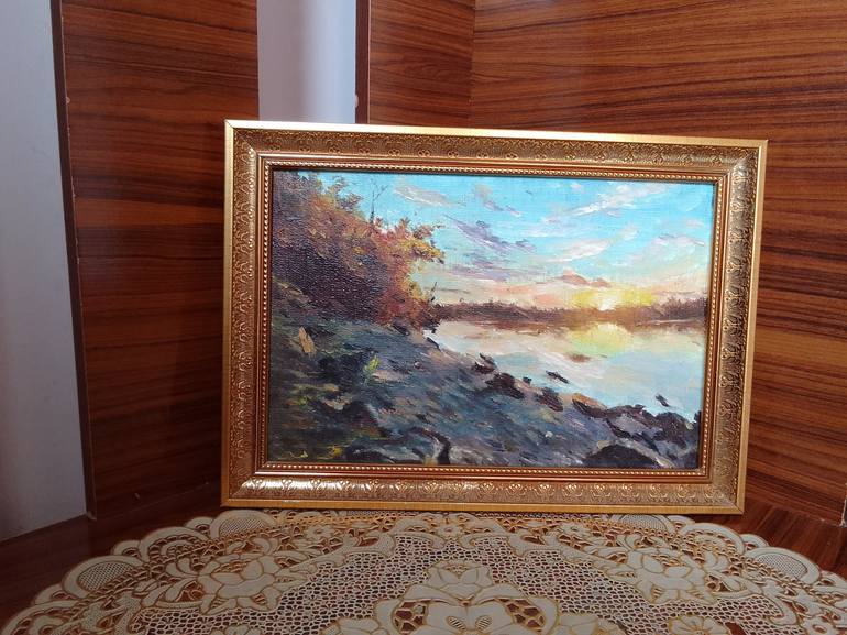 Original Realism Beach Painting by Dilshod Khudayorov