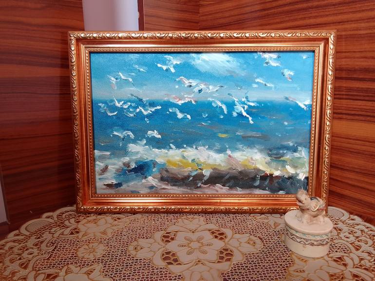 Original Seascape Painting by Dilshod Khudayorov