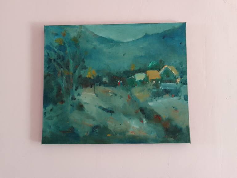 Original Impressionism Landscape Painting by Dilshod Khudayorov