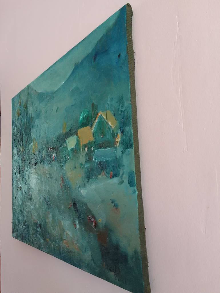 Original Impressionism Landscape Painting by Dilshod Khudayorov