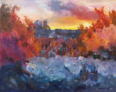 Print of Impressionism Seasons Paintings by Dilshod Khudayorov