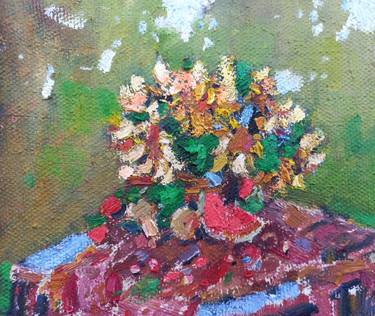 Impressionism oil painting sunflowers thumb
