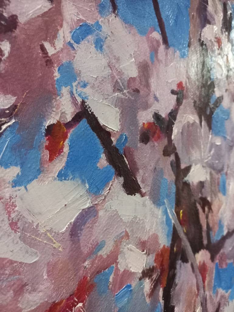 Original Contemporary Floral Painting by Dilshod Khudayorov