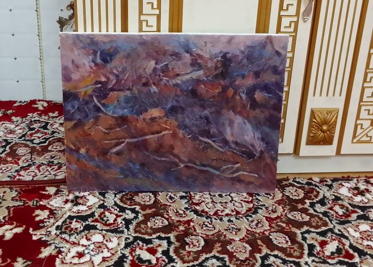 Original Abstract Expressionism Abstract Painting by Dilshod Khudayorov