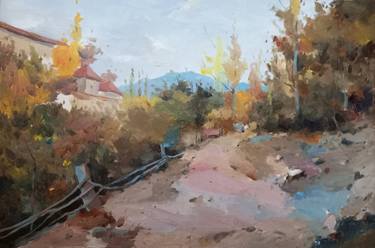 Autumn oil painting landscape thumb