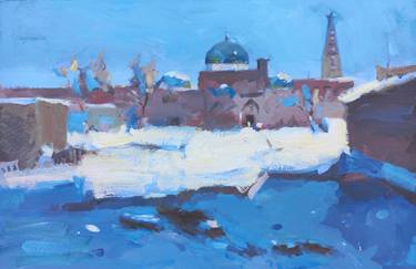 Winter Khiva landscape oil painting thumb