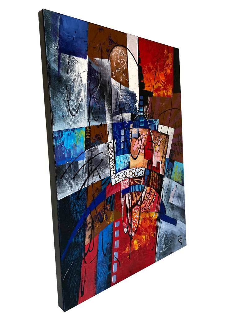 Original Abstract Expressionism Abstract Painting by Aexandru Zapsa