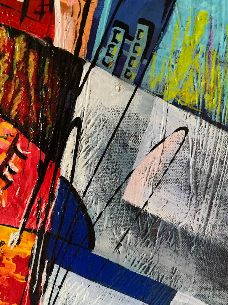 Original Abstract Expressionism Abstract Painting by Aexandru Zapsa