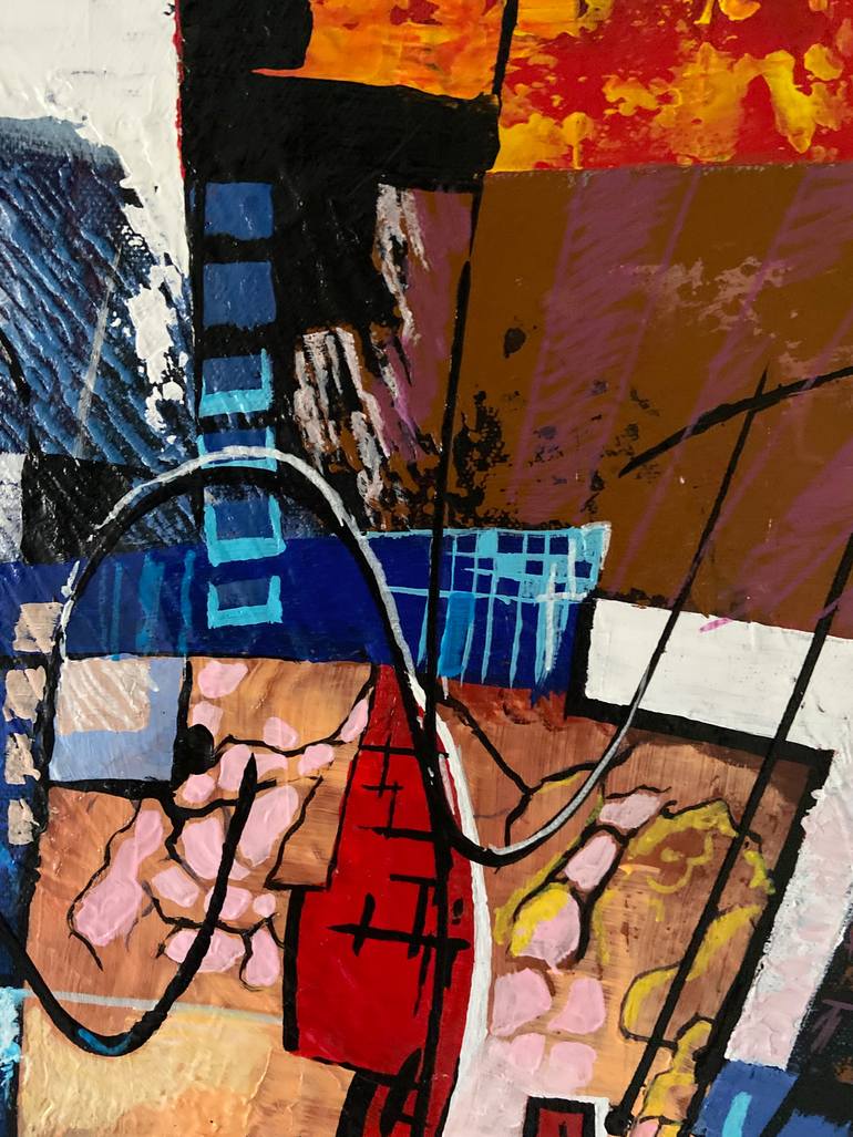 Original Abstract Expressionism Abstract Painting by Aexandru Zapsa