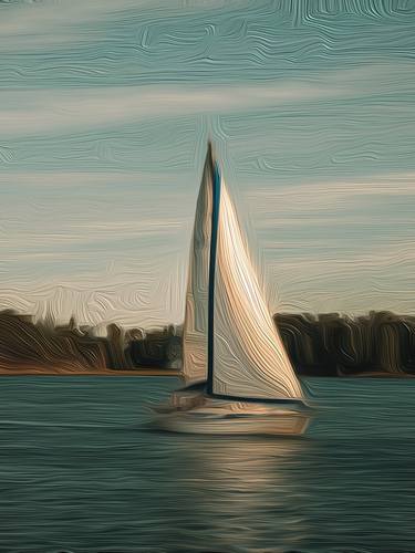 Print of Boat Digital by Patricia Antonio