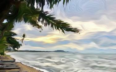 Print of Art Deco Beach Digital by Patricia Antonio