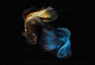 Print of Art Deco Fish Digital by Patricia Antonio