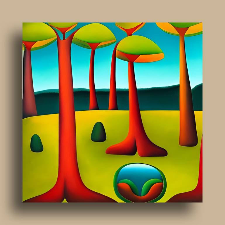 Original Art Deco Nature Digital by Patricia Antonio