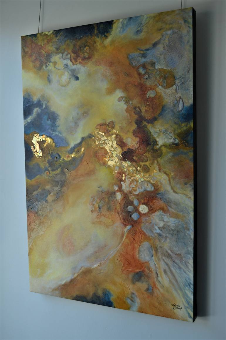 Original Abstract Expressionism Abstract Painting by Nathalie Godard