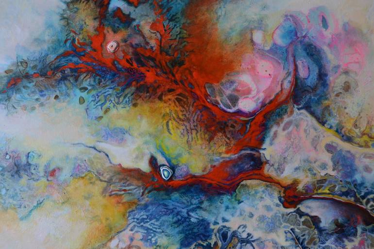 Original Abstract Expressionism Abstract Painting by Nathalie Godard