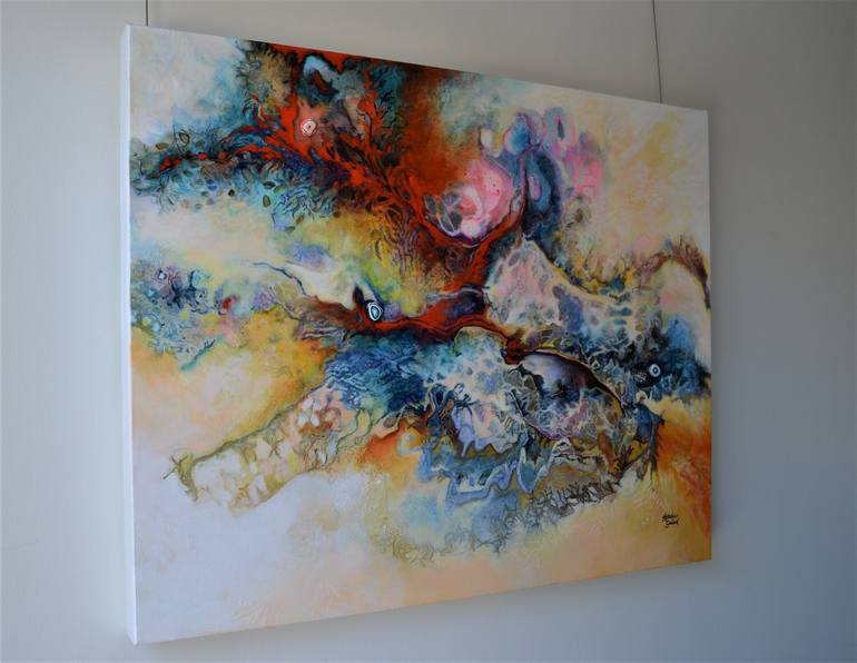 Original Abstract Expressionism Abstract Painting by Nathalie Godard