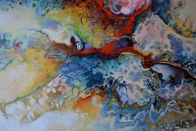 Original Abstract Expressionism Abstract Painting by Nathalie Godard