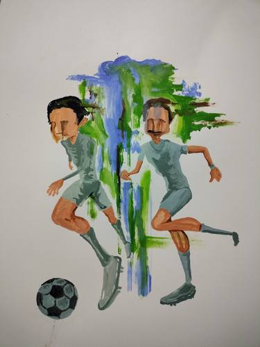 Print of Abstract Expressionism Sports Drawings by Goen art