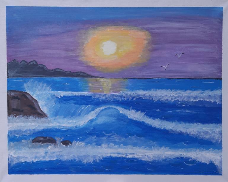 Original Realism Water Painting by Audrone Balsiene