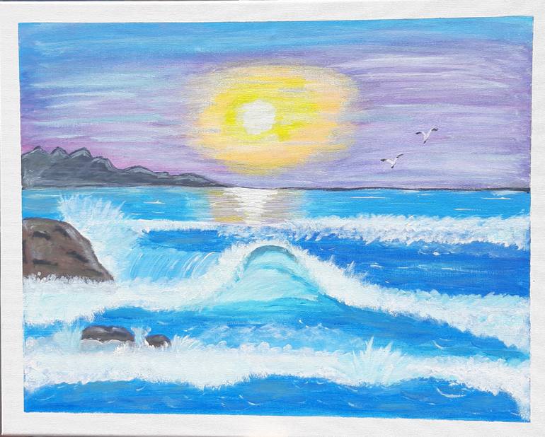 Original Realism Water Painting by Audrone Balsiene