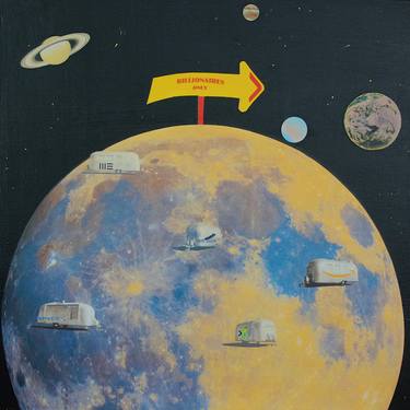 Original Fine Art Outer Space Mixed Media by Victoria Blewer