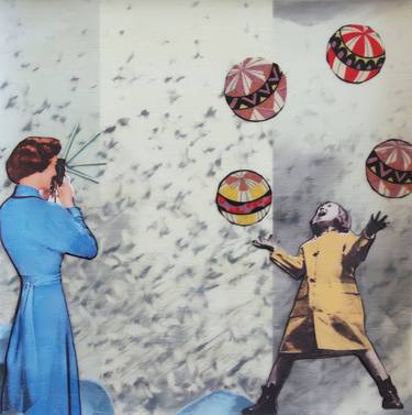 Original Contemporary Love Collage by Victoria Blewer