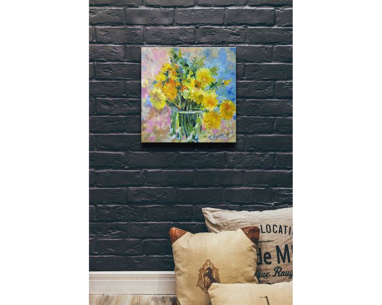 Original Contemporary Floral Painting by Tetiana Kuchmii