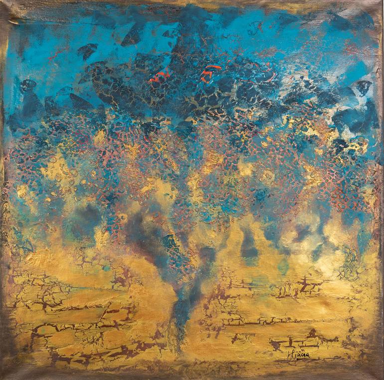 Original Abstract Painting by Malgorzata Wisnicka-hincza | Abstract Art on Canvas | The Tree of Life