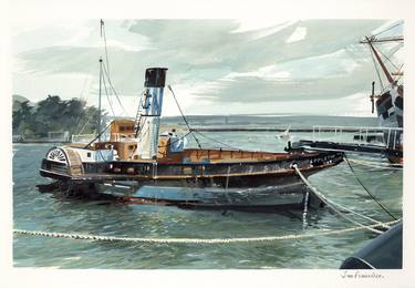 Print of Figurative Boat Paintings by Thierry Machuron