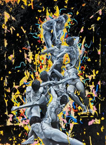 Original Abstract Body Painting by Les Panchyshyn Artist