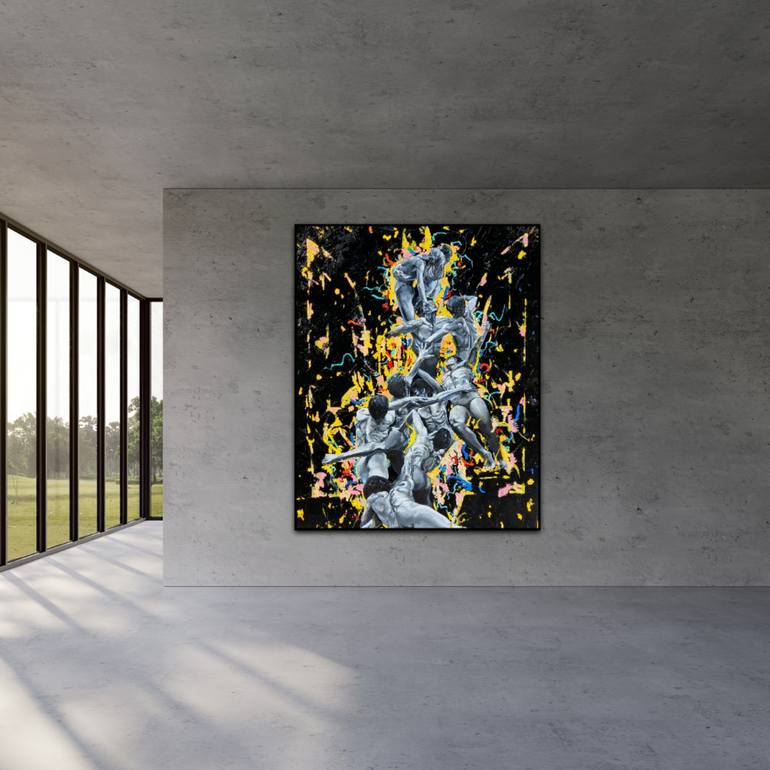 Original Abstract Body Painting by Les Panchyshyn Artist