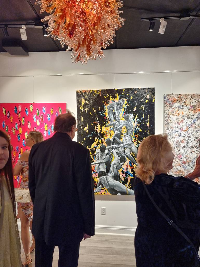 Original Abstract Body Painting by Les Panchyshyn Artist