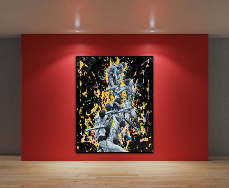 Original Abstract Body Painting by Les Panchyshyn Artist