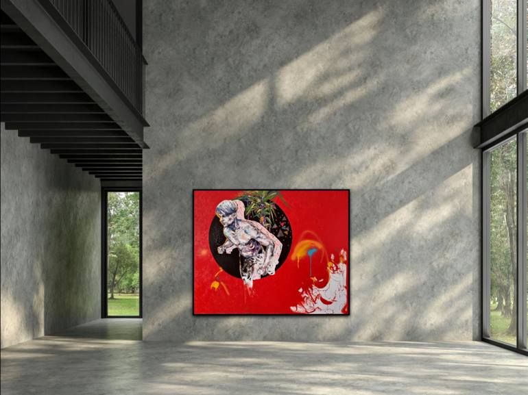 Original Abstract Body Painting by Les Panchyshyn Artist