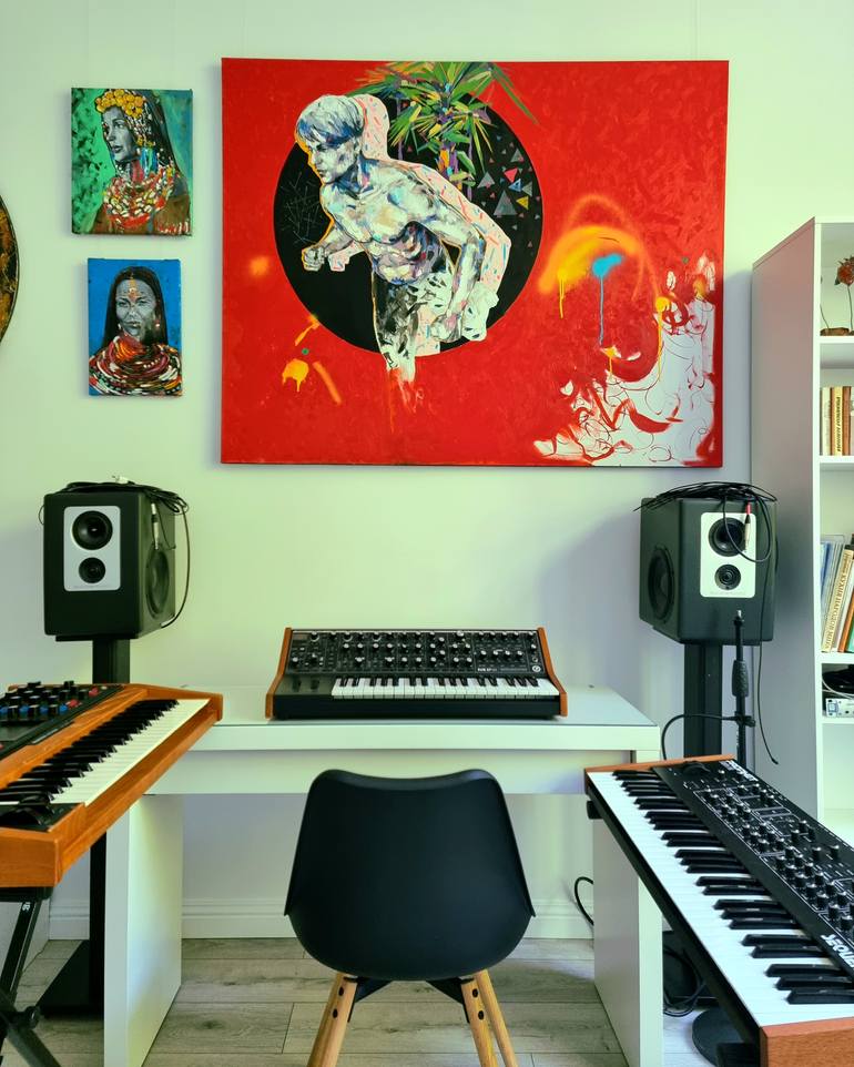 Original Abstract Body Painting by Les Panchyshyn Artist