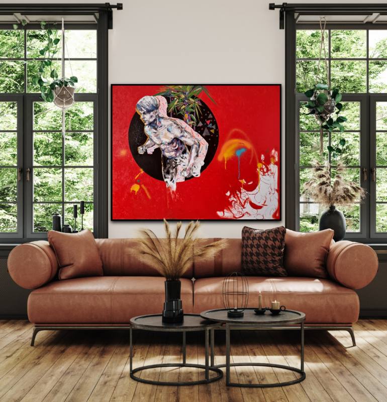 Original Abstract Body Painting by Les Panchyshyn Artist