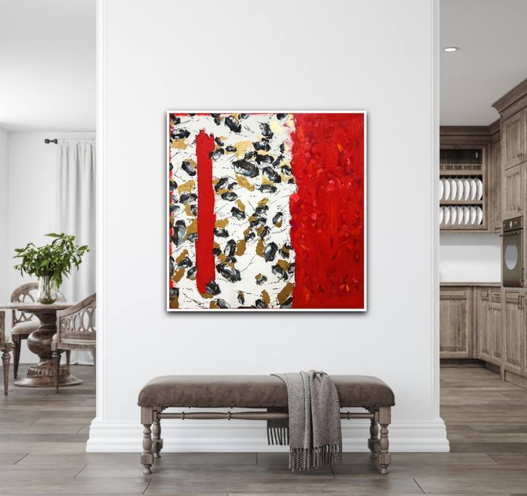 Original Abstract Animal Painting by Les Panchyshyn Artist