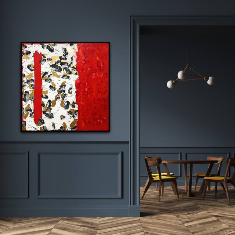 Original Abstract Animal Painting by Les Panchyshyn Artist