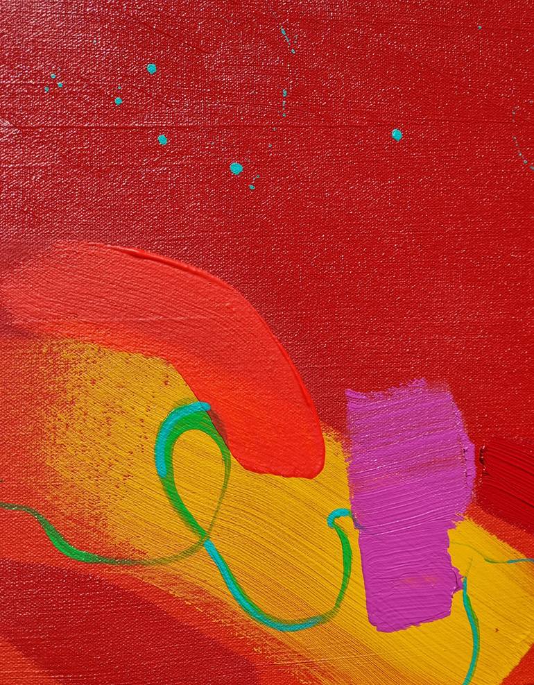 Original Abstract Landscape Drawing by Les Panchyshyn Artist