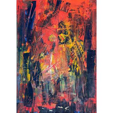 Original Abstract Expressionism Abstract Painting by Abe Mashinsky